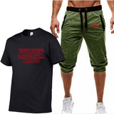 Stranger Things T Shirt Summer Fashion Printed Stranger Things Cotton Short Sleeve T-shirt Cropped Pants Suit