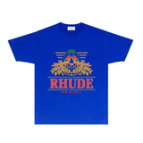 Rhude T Shirts Printed Trendy Pure Cotton
