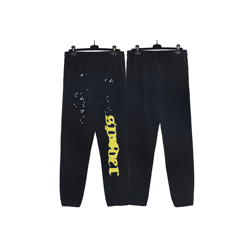 Sp5der Sweatpants Cobweb Puff Print Pure Cotton