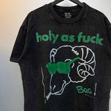 SAINT MICHAEL Vintage T Shirt Direct Spray Washing Water Old Short Sleeve