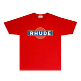 Rhude T Shirts Printed Trendy Pure Cotton