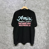 Amiri t shirts wine glass letterprinting short sleeves
