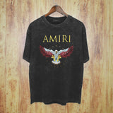 Amiri Washed Distressed T Shirt Printed Trendy Pure Cotton