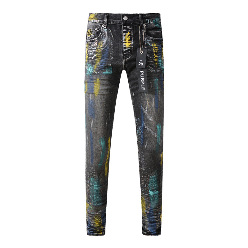 Purple Brand Jeans Pure Cotton High Street Trend #9078