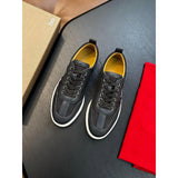 Louboutin-style red bottom shoes cl red bottom shoes calfskin color matching low ankle men's shoes business sports casual sneakers easiest for matchwhite shoes for men