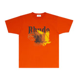 Rhude T Shirts Printed Trendy Pure Cotton