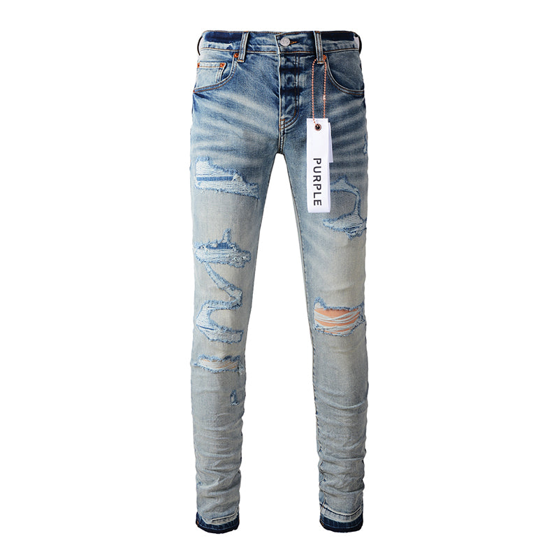 Purple Brand Jeans Pure Cotton High Street Trend