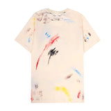 Palm Angels T Shirts Palm Angels Splash Ink Letter Print Short-Sleeve T-shirt