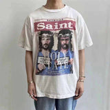 SAINT MICHAEL Vintage T Shirt Portrait Short Sleeve
