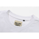 Gallery Dept T-Shirt Bronzing Letter Slogan Printed Short Sleeve T-Shirt