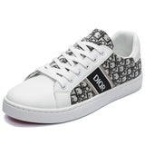 Louboutin-style red bottom shoes casual sneakers d full print color matching skateboard shoes abrasion resistantmen shoes red bottom fashioneasiest for match breathable canvas shoes