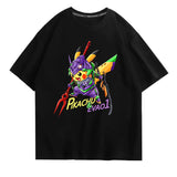 Men and Women Pokemon Pikachu T Shirt New Century Gospel Warrior Eva Cotton Short Sleeve T-shirt