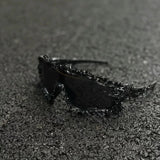 Trendy punk glasses dark series