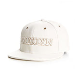 Trendy flat brimmed hat leather shade
