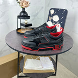 Louboutin-style red bottom shoes cl men's shoes rivets gz red bottom shoes thick sole sports casual luxury classy sneakers genuine leather light