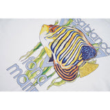 Casablanca T Shirts Ocean Fish Crew Neck Loose Tee