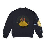 Jesus Is King Sweater Men and Women Three Gods Male and Female Student Couple Foam Oil Painting Sweater