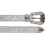 Hip-hop punk rhinestone belt skull punk style