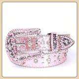 Hip-hop punk rhinestone belt punk style