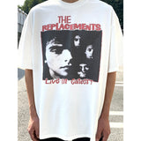 Mens Vintage T-Shirts VINTAGE Old Printed Crew Neck Short Sleeve T-Shirt
