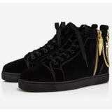 Louboutin-style red bottom shoes cl red bottom shoes european station export men's shoes rivet sneakers trendyflats breathable willow couple style