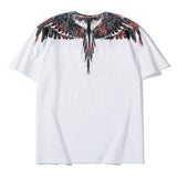 Marcelo Burlon T Shirt MB Wings Pattern Pure Cotton Men and Women Same Style