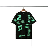 We11 Done T Shirts L Men's and Women's Same Letter Printing Loose Cotton