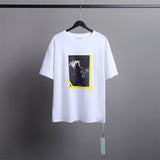 Off White T Shirts Religious Angel Oil Painting Short Sleeves