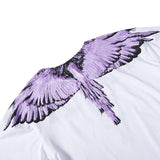 Marcelo Burlon T Shirt MB Violet Wings Pattern Pure Cotton Men and Women Same Style