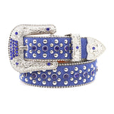 Hip-hop punk rhinestone belt spring alloy pin buckle