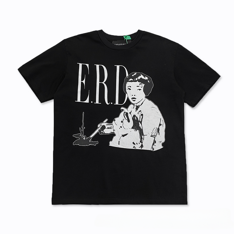 ERD T Shirts Summer Portrait Printing Loose Short Sleeve T-shirt