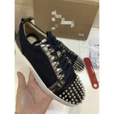 Louboutin-style red bottom shoes cl red bottom shoes european station export men's shoes rivet sneakers trendyflats breathable willow couple style