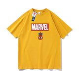 Marvel T Shirt Spider-Man Summer Short-Sleeved T-shirt Men's Loose Cotton