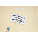 Gallery Dept T-Shirt Joint Letter Embroidery Hand Painted Ink Splashing Short Sleeve T-Shirt