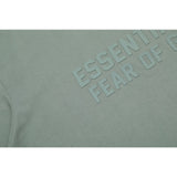 Fog Essentials T Shirts Spring Summer FOG Season 8 Flocking Letter Crew Neck Short Sleeves