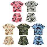 Denim Tears T shirt & Shorts 2 Piece Set Camouflage