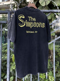 Men Vintage T-Shirts "The Simpsons" Washed Black Tee