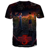 Stranger Things T Shirt Stranger Things Peripheral 3D Color Printing Adult Men's Short Sleeved T-shirt Summer