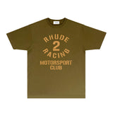 Rhude T Shirts Printed Trendy Pure Cotton