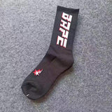 Bape Socks Men's and Women's Sports Socks with Towel Bottom