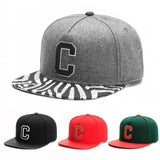 Trendy flat brimmed hatletterc spring summer sun hat