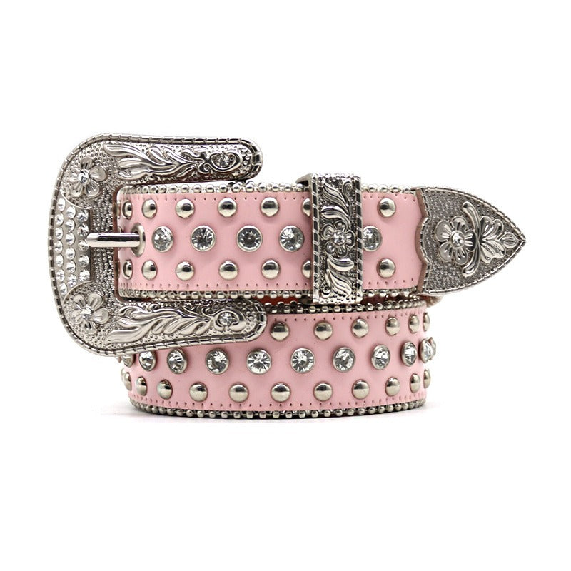 Hip-hop punk rhinestone belt punk sweet cool style