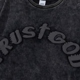 Kanye West Trust God T Shirt Summer Retro Puff Print Short Sleeve T-shirt