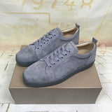 Louboutin-style red bottom shoes european station cl electric embroidery rivets red bottom sneakers easiest for matchtrendycouple style casual shoes guangdong