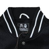 Bathing Ape jacket autumn and winter ape man letter embroidered patch leather sleeve baseball cotton jacket cotton coat