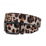 Hip-hop punk rhinestone belt animal print