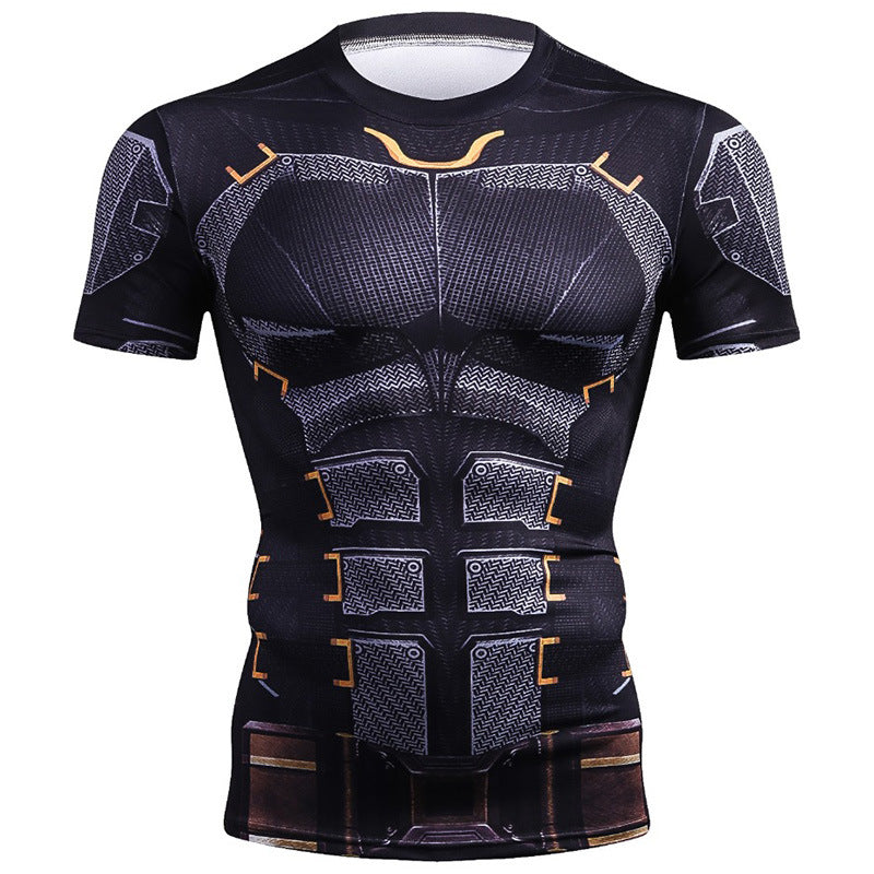 Marvel T Shirt T-shirt Tights Hero Tights Fitness Short Sleeve