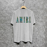 Amiri t shirts camouflage letterprinting short sleeves