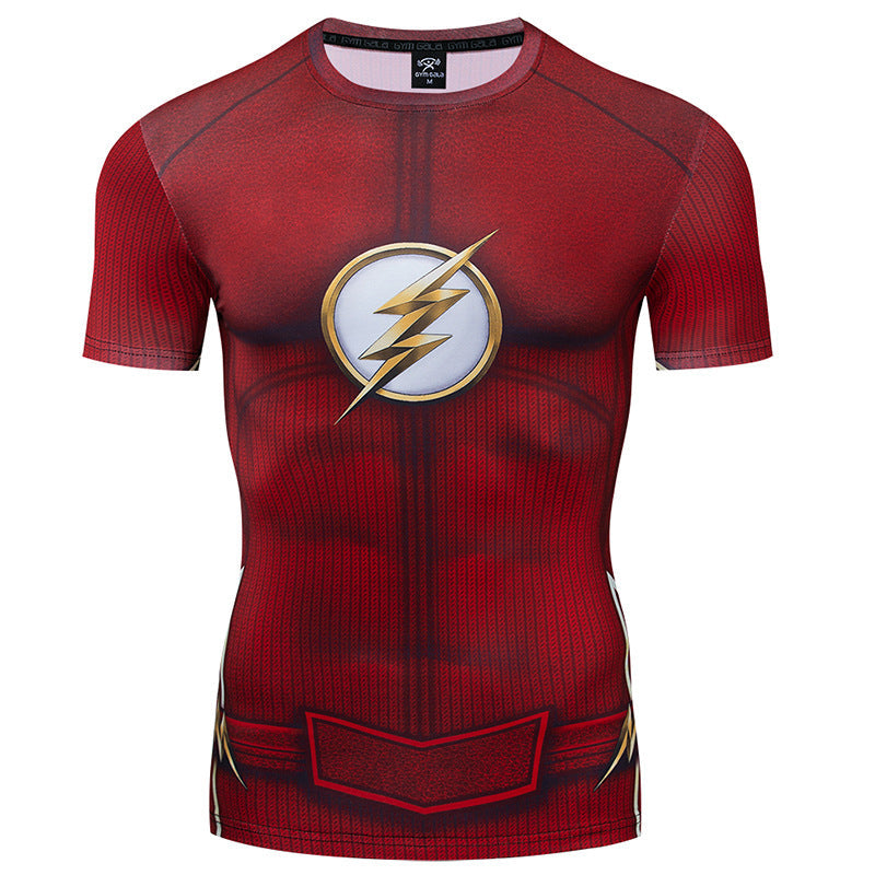 Marvel T Shirt T-shirt Short-Sleeve Tights Moving Edge Clothing