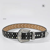 Hip-hop punk rhinestone belt punk style